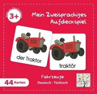 Mein Zweisprachiges Aufdeckspiel (Kinderspiel), Fahrzeuge, Türkisch