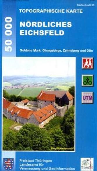 Topographische Karte Thüringen Nördliches Eichsfeld