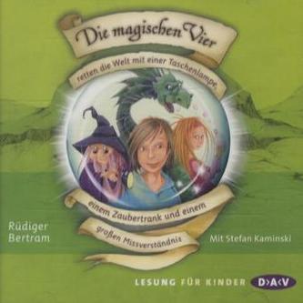 Die magischen Vier retten die Welt mit einer Taschenlampe, einem Zaubertrank und einem großen Missverständnis, 2 Audio-CDs