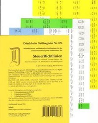 SteuerRichtlinien (SteuerRL), Griffregister