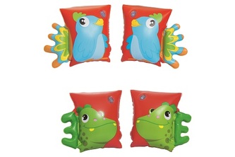 BESTWAY Nafukovací rukávky papoušek/dinosaurus