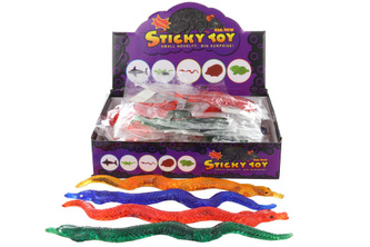 Gumový lepící had 1 ks, různé barvy