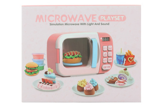 Mikrovlnka baterie růžová s doplňky