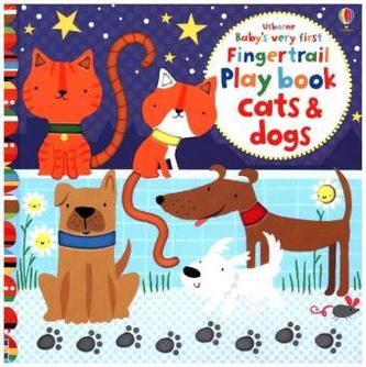 Usborne Baby's Very First Fingertrail Playbook Cats and Dogs