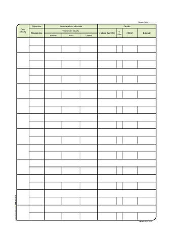 Zakázková kniha, A4, 24 listů