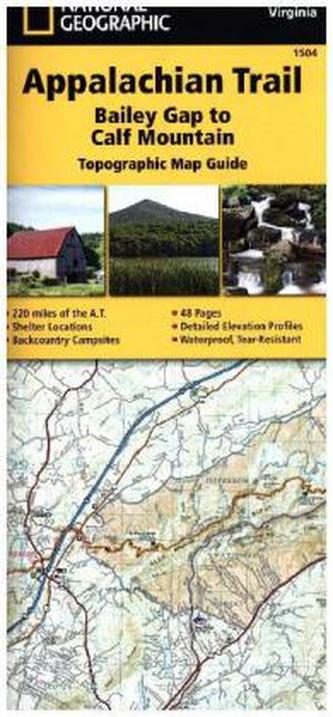 National Geographic Adventure Travel Map Bailey Gap to Calf Mountain