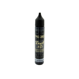 Cadence metalická kontura a 3D barva 25 ml - černá