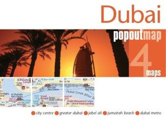 Dubai PopOut Map, 4 maps