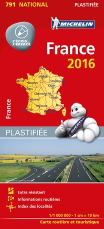 Michelin Karte Frankreich 2016 (plastifiziert)