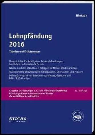 Lohnpfändung 2016, m. CD-ROM