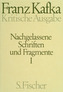 Nachgelassene Schriften und Fragmente, Kritische Ausgabe, 2 Bde.. Tl.1