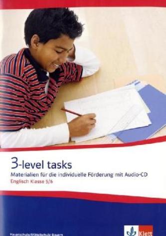 3-level tasks, Englisch Klasse 5/6 m. Audio-CD