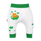 Kojenecké bavlněné tepláčky New Baby Liška zelená - velikost 62 (3-6m)