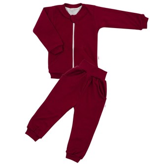 Kojenecké tepláčky a mikinka New Baby Uni bordó - velikost 68 (4-6m)
