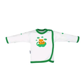 Kojenecká bavlněná košilka New Baby Liška zelená - velikost 68 (4-6m)