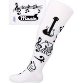 Bavlněné punčocháčky New Baby Music bílé - velikost 62 (3-6m)