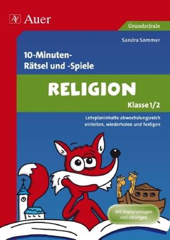10 Minuten Rätsel und Spiele Religion Kl. 1/2