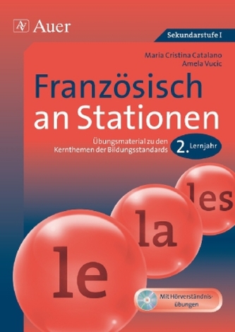 Französisch an Stationen, 2. Lernjahr, m. Audio-CD