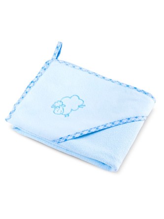 Dětská osuška Sensillo Ovečka 80x80 cm světle modrá