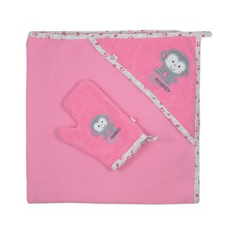 Dětská osuška s žínkou Koala Jungle růžová