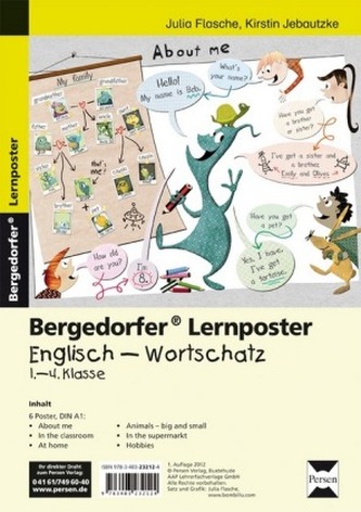 Lernposter Englisch - Wortschatz, 1.-4. Klasse