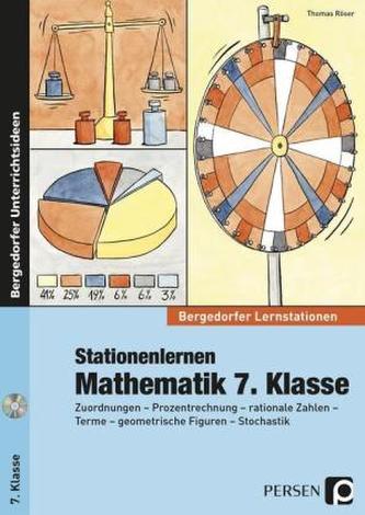 Stationenlernen Mathematik 7. Klasse, m. CD-ROM