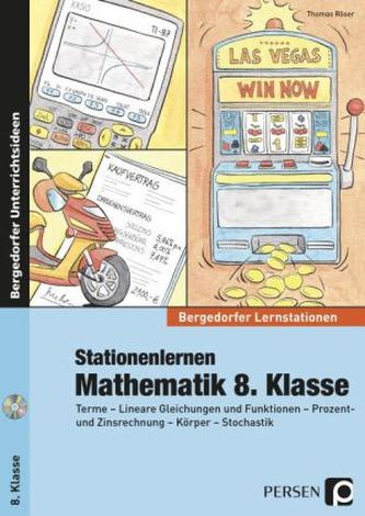 Stationenlernen Mathematik 8. Klasse, m. CD-ROM