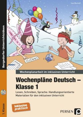 Wochenpläne Deutsch - Klasse 1, m. CD-ROM
