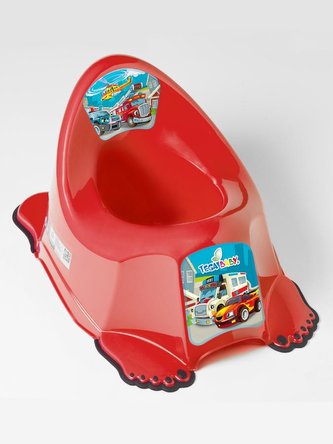 Hrající dětský nočník protiskluzový Autíčka červený