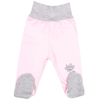 Kojenecké polodupačky New Baby Owl růžové