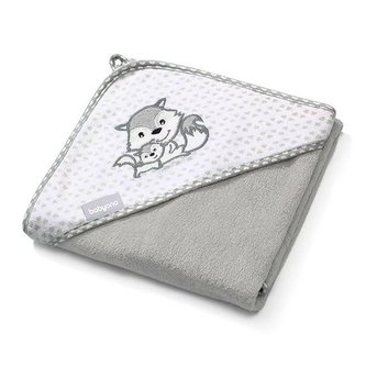 Dětská bambusová osuška s kapucí BabyOno šedá 76x76 cm