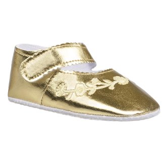 Dětské capáčky Bobo Baby 6-12m zlaté lesklé