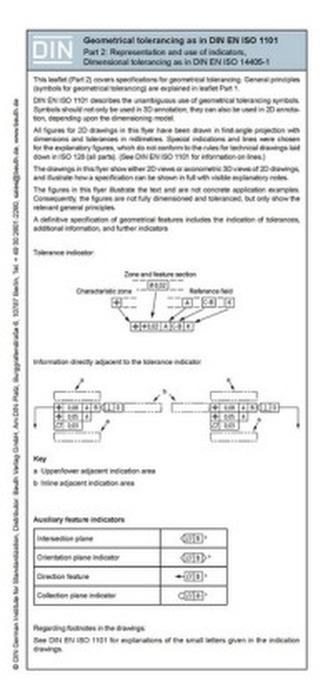 Geometrical tolerancing according to DIN EN ISO 1101:2014. Pt.2