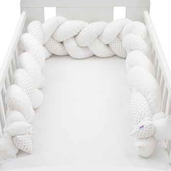 Ochranný mantinel do postýlky cop New Baby Minka a Puntík šedý