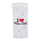 Termoobal Jumbo New Baby I love Mum and Dad bílý