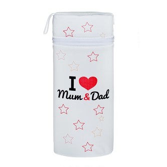 Termoobal Jumbo New Baby I love Mum and Dad bílý