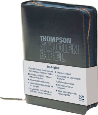 Thompson Studienbibel - italienisches Kunstleder, blau, mit Reißverschluss Thompson Studienbibel - italienisches Kunstleder, blau, mit Reißverschluss