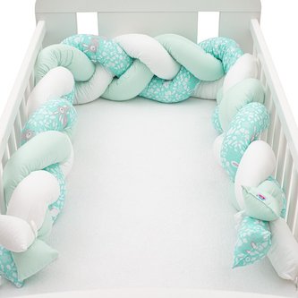 Ochranný mantinel do postýlky cop New Baby Králíčci mátový