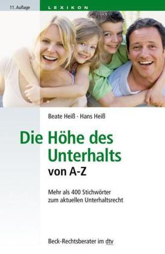 Die Höhe des Unterhalts von A-Z
