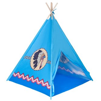 Dětský indiánský stan teepee PlayTo modrý Dětský indiánský stan teepee PlayTo modrý