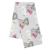 Flanelová plena s potiskem New Baby šedá It´s a girl