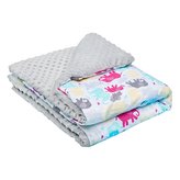 Dětská deka z Minky New Baby bílo-šedá 80x102 cm