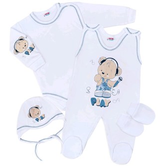 Soupravička 4-dílná New Baby Medvídek Play - velikost 50