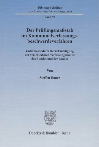 Der Prüfungsmaßstab im Kommunalverfassungsbeschwerdeverfahren