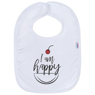 Kojenecký bavlněný bryndák New Baby I am happy