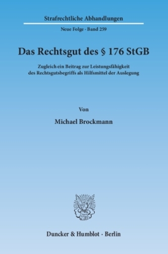 Das Rechtsgut des § 176 StGB