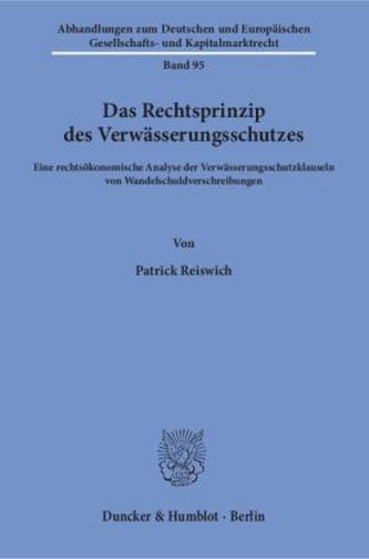 Das Rechtsprinzip des Verwässerungsschutzes