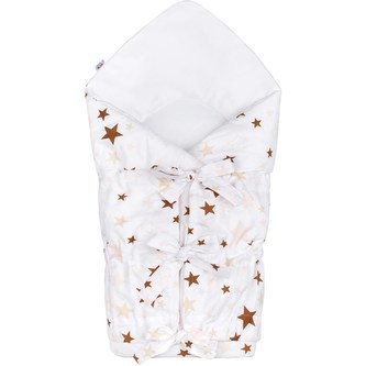 Klasická šněrovací zavinovačka New Baby hvězdičky hnědé Klasická šněrovací zavinovačka New Baby hvězdičky hnědé