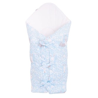 Klasická šněrovací zavinovačka New Baby Králíčci modrá Klasická šněrovací zavinovačka New Baby Králíčci modrá