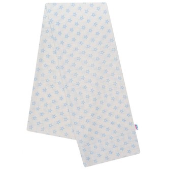 Bavlněná plena s potiskem New Baby bílá hvězdičky modré